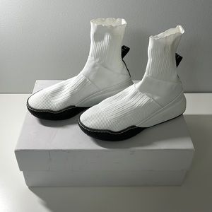Stella McCartney Pull On Ankle Sock Sneaker White 37